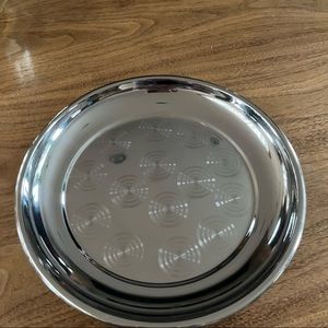 Beautiful stainless steel serving plate
